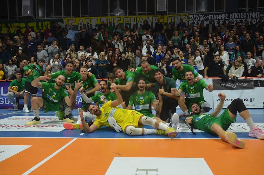 Στιγμιότυπο από τον αγώνα Α.Ο. Καλαμάτα 1980 Affidea - Ολυμπιακός Σ.Φ.Π. ΟΝΕΧ: 3-2 (16/11/2025)