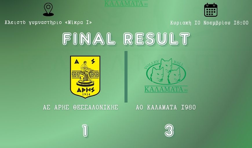 Mε ανατροπή 3-1 σετ τον Άρη στη Θεσσαλονίκη